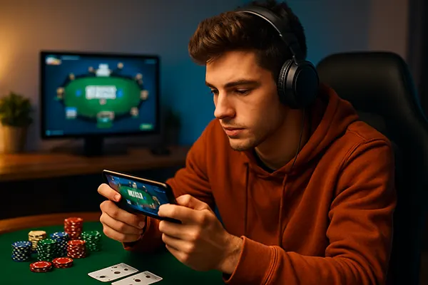 Online poker session